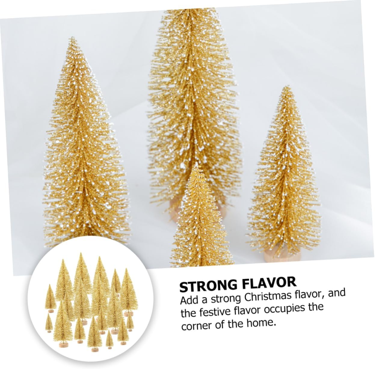 48 Pcs Christmas Tree Ornament Desktop Tree Decoration Christmas Supplies for Indoor Festive Supplies image number 1