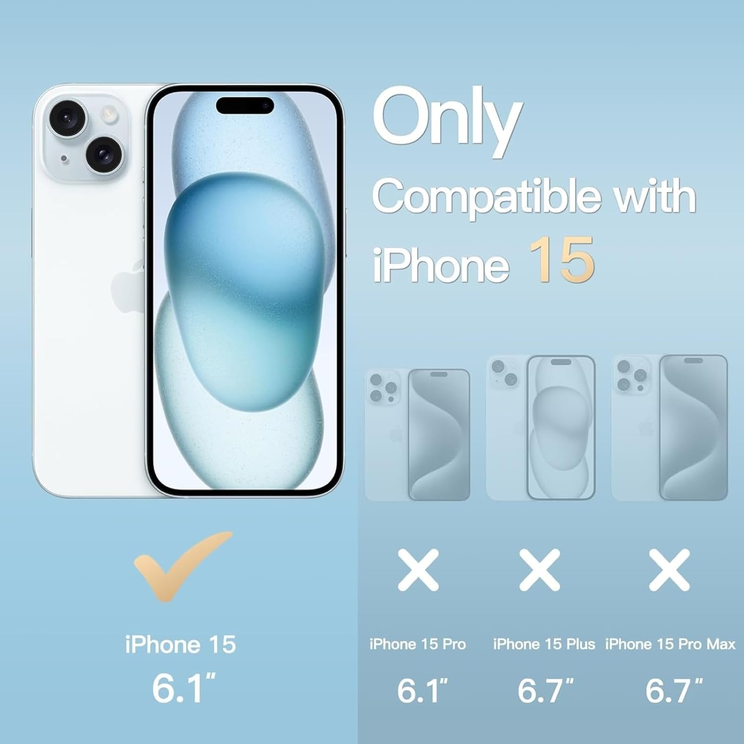 Slim Transparent Clear Bumper Back Gel Phone Case Cover for Apple Iphone 15