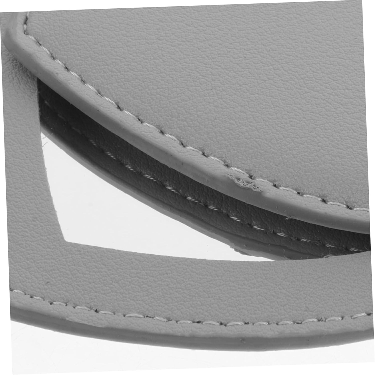 BEBEMOKO 2Pcs Heart-Shaped Compact Mirror Keychain with PU Leather Cover Rotating Mini Vanity Mirror for Purse Portable Travel Accessory for Women - Grey image number 5