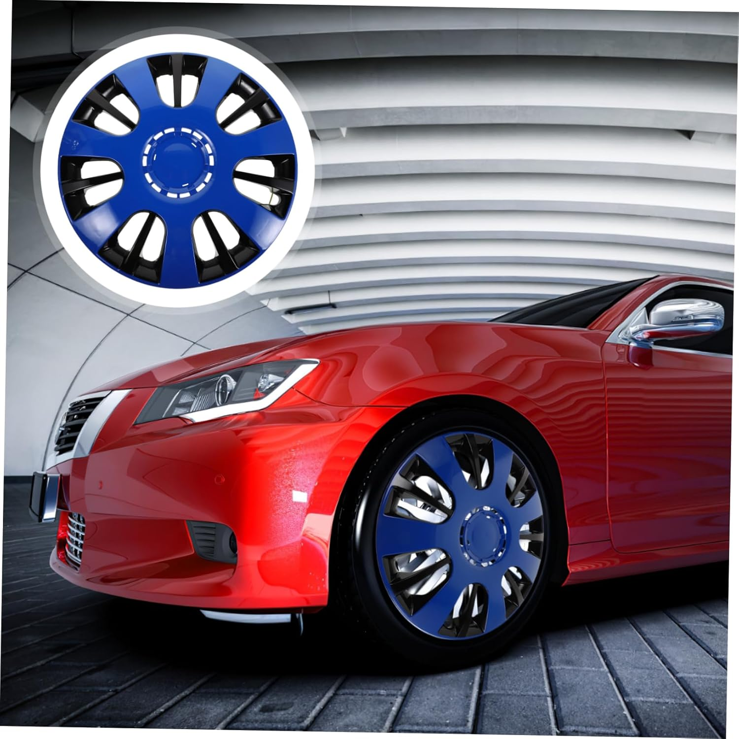 Generic 14 Inch Car Decorative Wheel Rim Cover Hub Cap Tire Steel Wheel Rim Protector Hubcaps for Car Pickup Truck image number 4