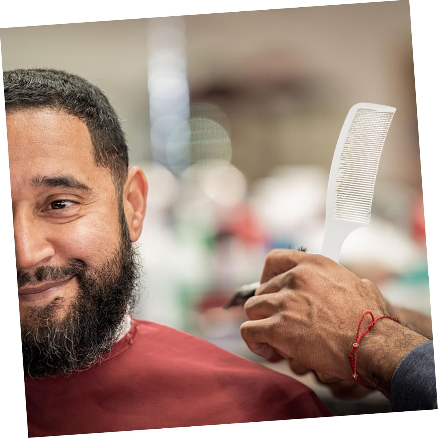 GANAZONO 2Pcs Men'S Hair Styling Tool Barber Comb for Black Men Curved Cutting Comb Hairdressing Supplies image number 5