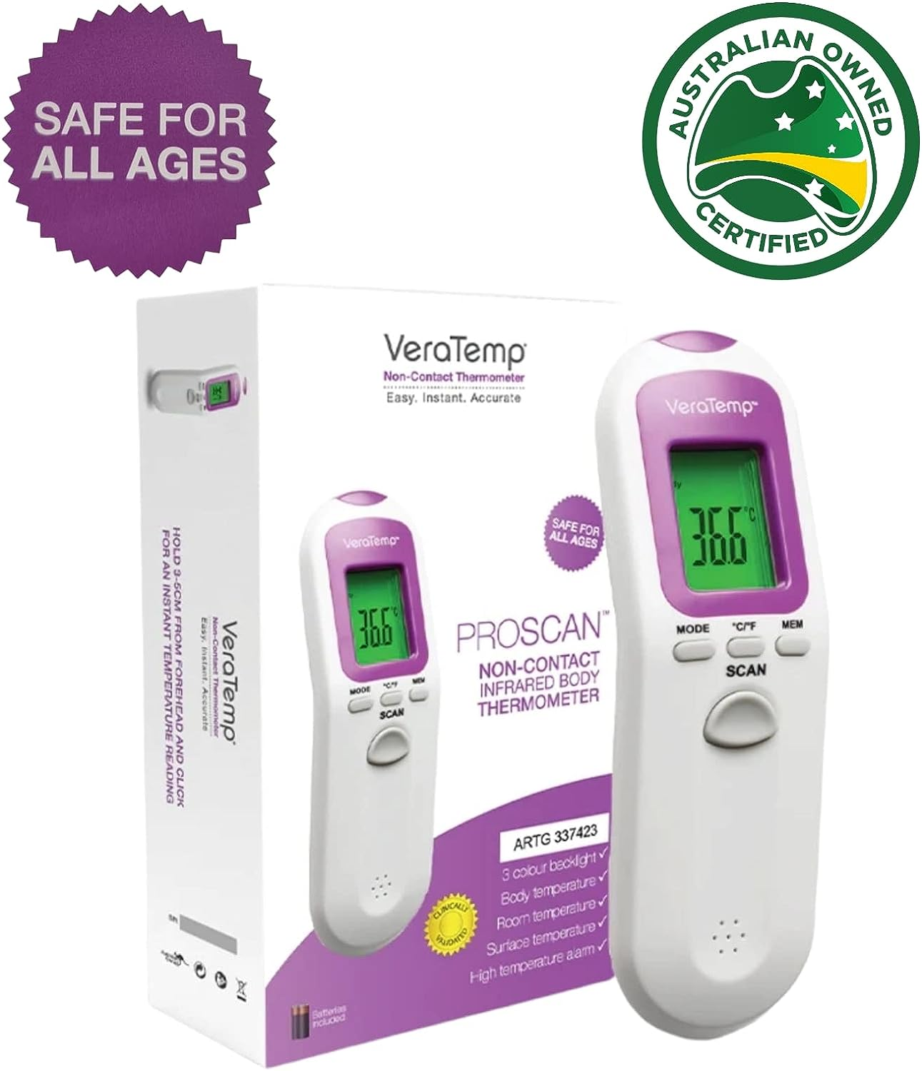 Veratemp PROSCAN Baby Non-Contact Infrared Thermometer image number 5
