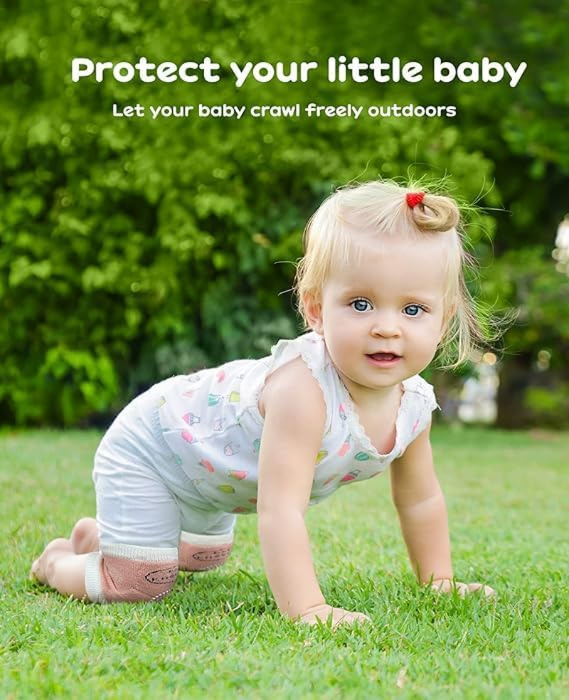 Baby Crawling Anti-Slip Knee Pads,Unisex Baby Toddlers Kneepads 5 Pairs image number 5