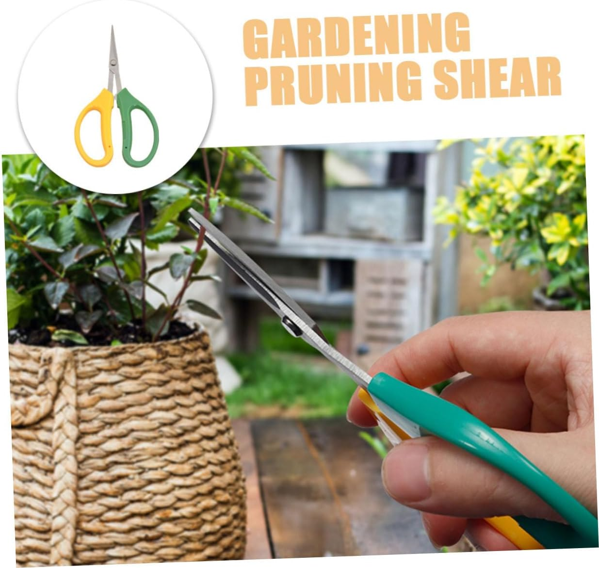 KONTONTY 5Pcs Garden Pruning Shears for Gardening Pruning Shears for Fruit Picking Steel Scissors