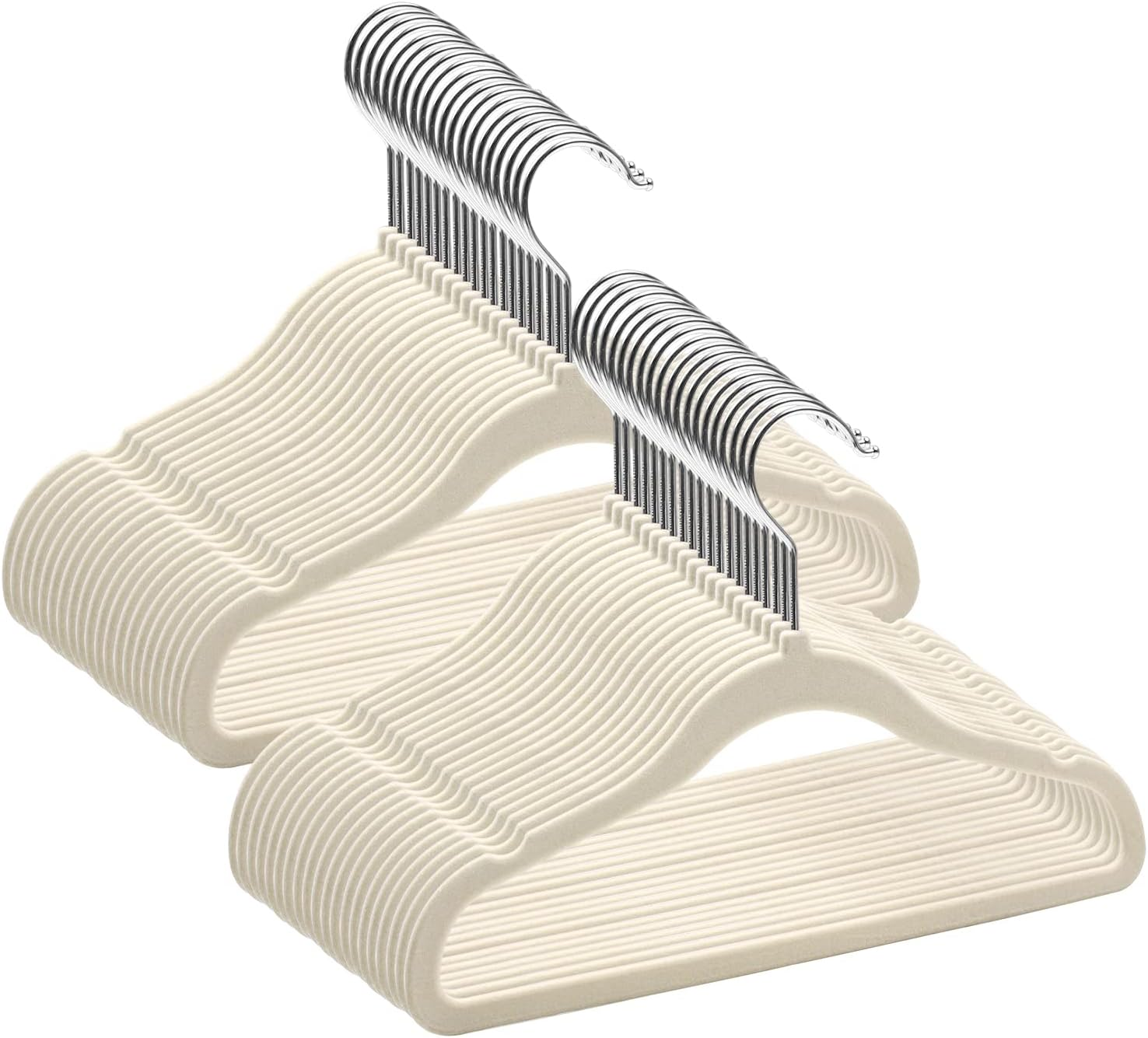 Goodtou Kids Hangers Velvet 50 Pack - Baby Felt Hangers Non Slip Toddler Hanger Childrens Hanger for Kid