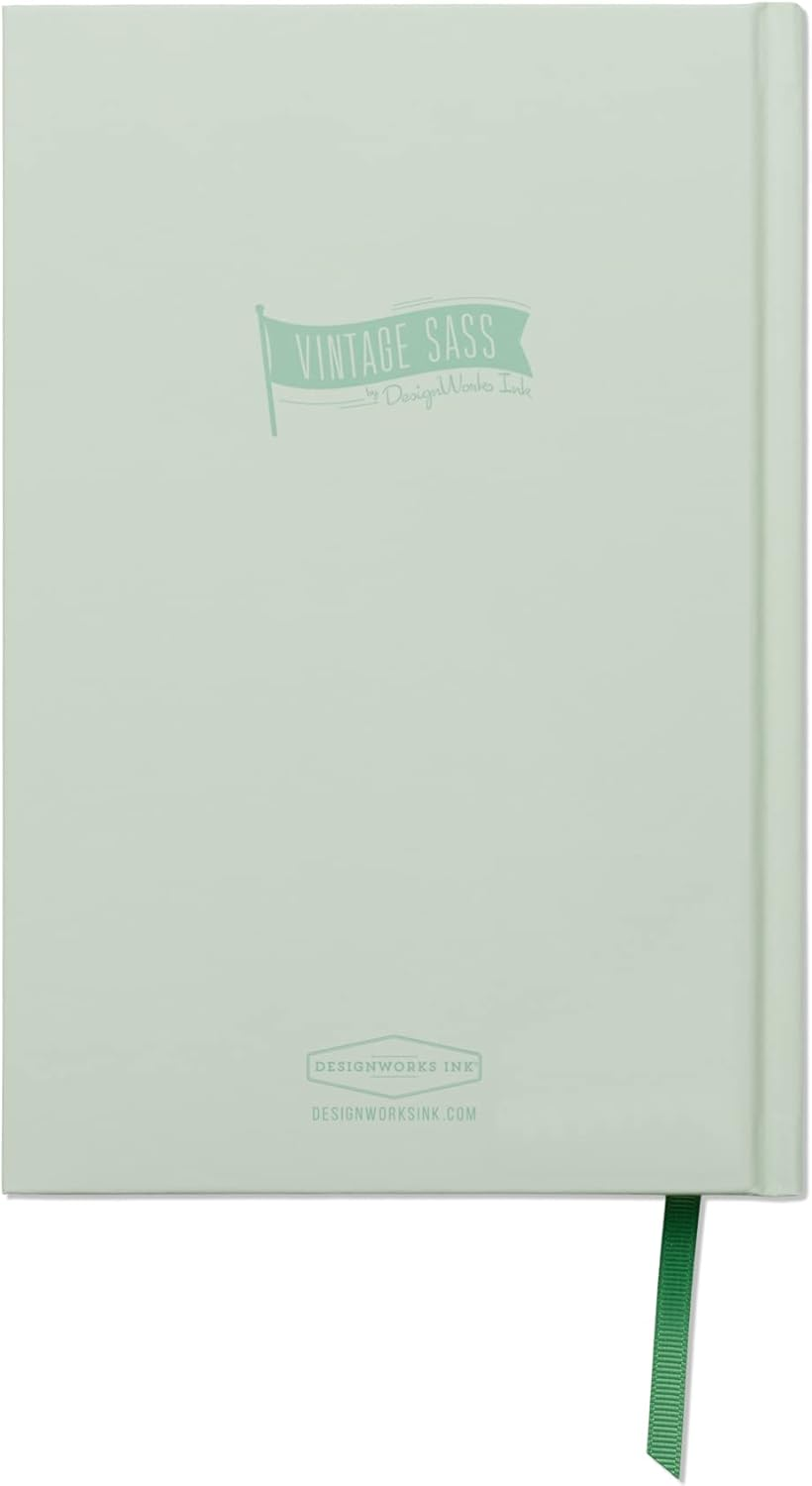Designworks Ink 5.75" X 8.5" Bound Vintage Sass Notebook Journal with 240 Lined Pages and Ribbon Marker, Mint Green Free Hugs Cactus image number 5