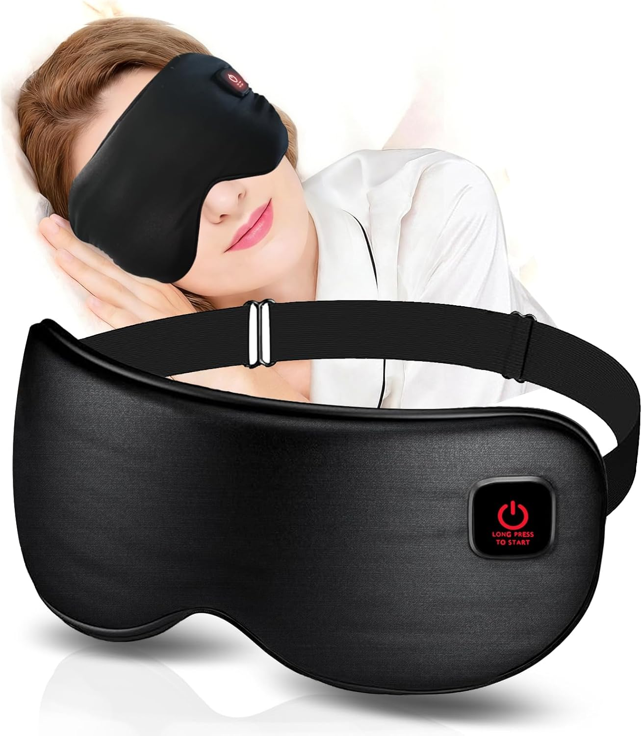 Rechargeable Cordless Heated Eye Mask for Dry Eyes - Adjustable Temperature Portable Eye Warm Compress for Migraines Styes Sinus & Sleep Men Women image number 2