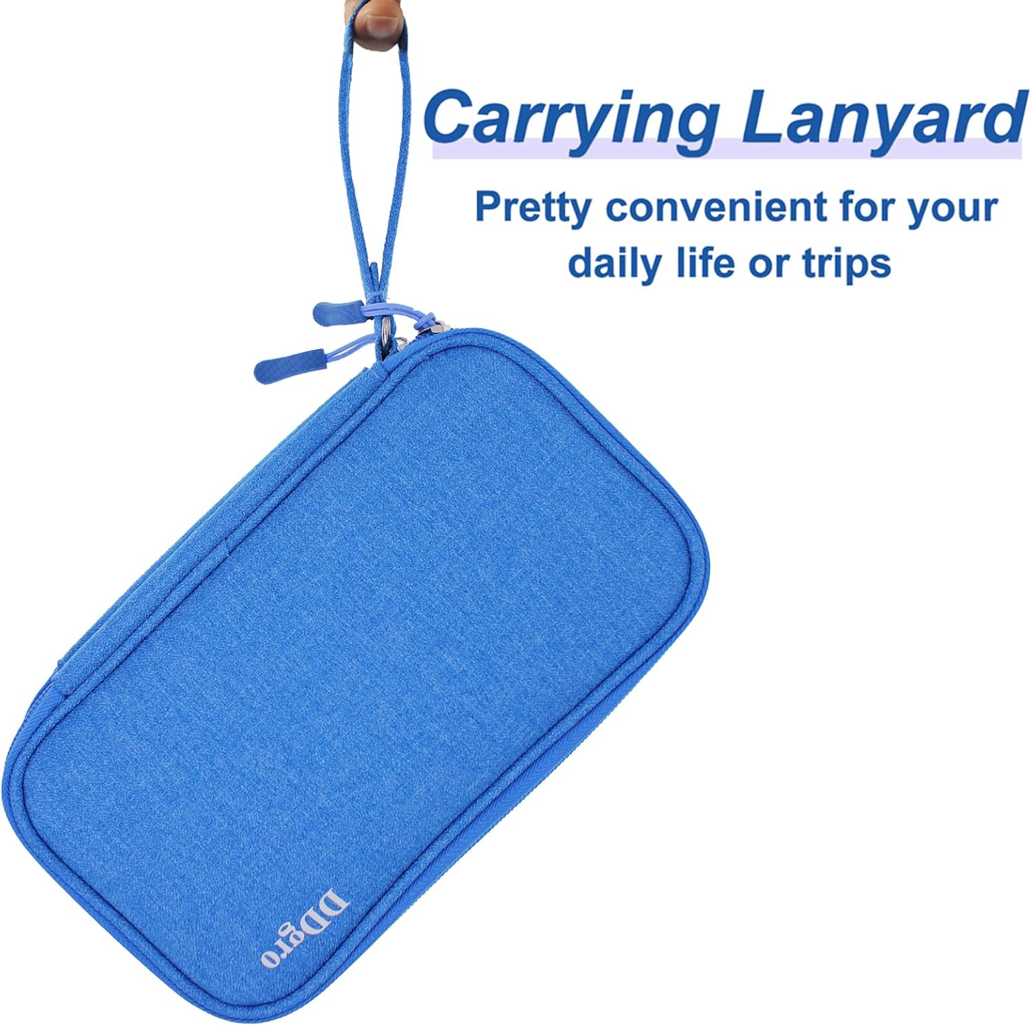 Ddgro Premium Blue Water-Resistant Compact Portable Electronics Accessory Organizer Case image number 7