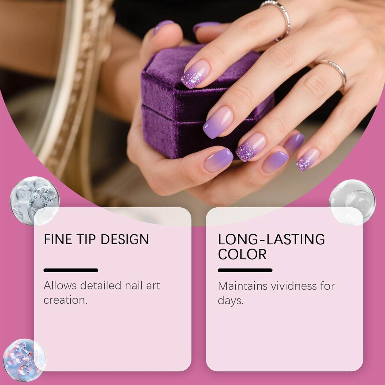 12 Colors 3D Gel Nail Polish Pens, 13.3Cm Nail Polish Paint Pens, Fingernail Drawing Markers, Nail-Polish Pen for Drawing, Painting & Dotting image number 5