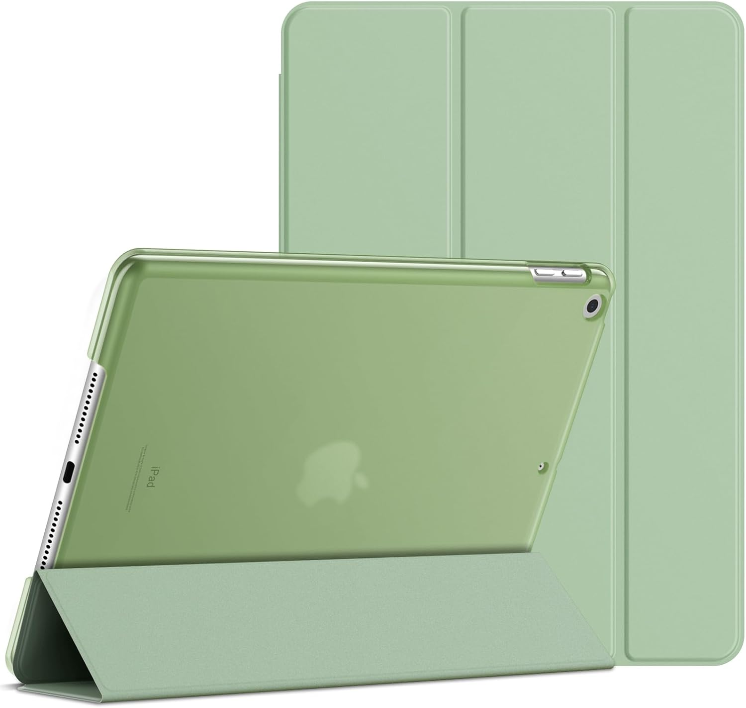 Jetech Case for Ipad 10.2-Inch (2021/2020/2019 Model, 9/8/7 Generation), Auto Wake/Sleep Cover (Matcha Green)