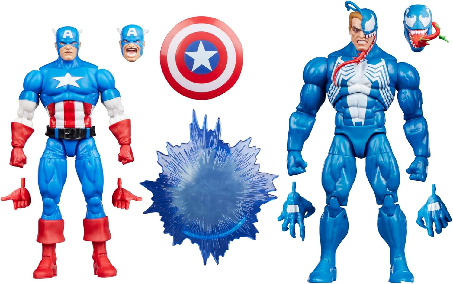 Marvel Legends Series Gamerverse Captain America Vs Venom, Retro Video Game -Inspired Collectible 6-Inch Action Figures image number 5