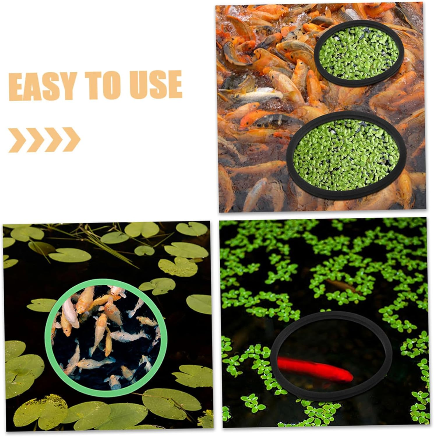 ARTSEWPLY 20Pcs Aquarium Floating Plant Barrier Rings with Fish Feeding Design Promote Photosynthesis and Protect Plants Enhance Tank Beauty Suitable for Aquatic Pets and Fish Feeding image number 3