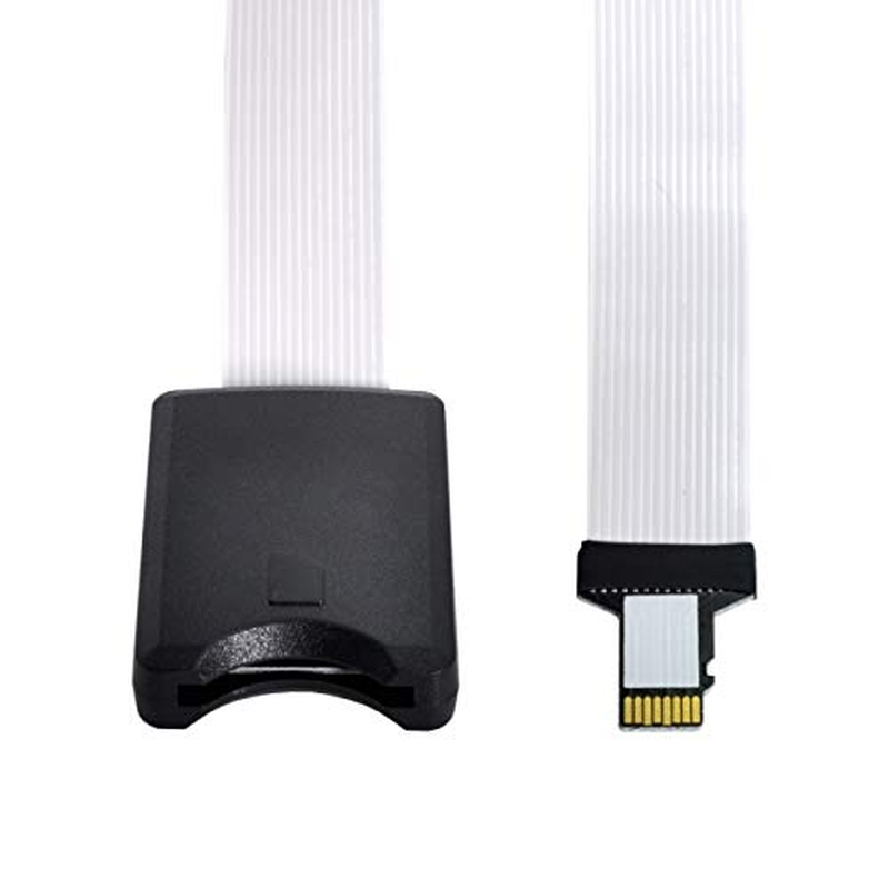 Cablecc Micro-Sd TF Memory Card Kit Male to SD Female Extension Soft Flat FPC Cable Extender 25Cm image number 2