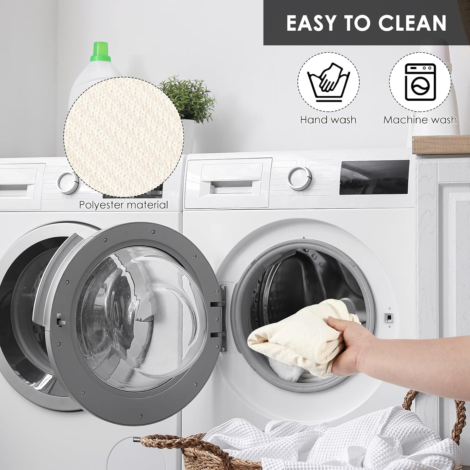 UKQRRTC 4Pcs Dining Room Chair Covers, Minimalist Shell Chair Cover, Elastic round Back Chair Slipcovers, Armless Chair Cover, Shell Chair Slipcover for Kitchen Living Room (Beige)