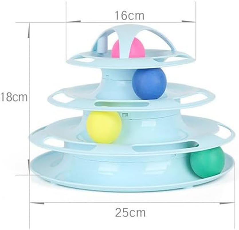 XUNQUCOM Cat Interactive Toys Four Levels Cat Carousel Pet Relief image number 3