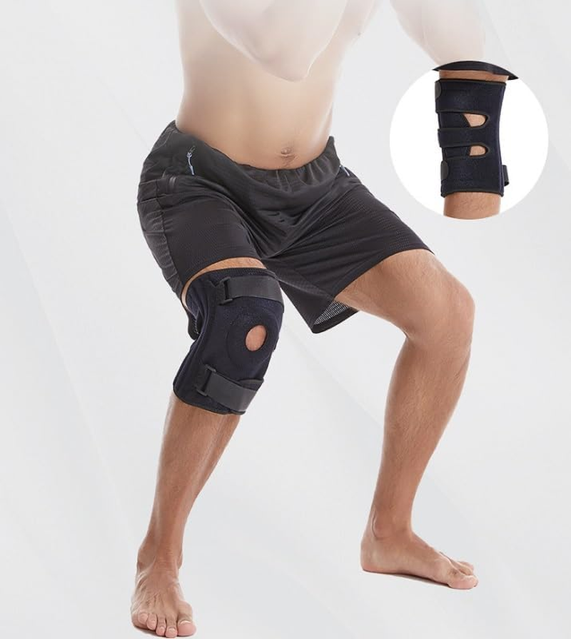 Size Knee Brace Extra Large Open-Patella Stabilizer Support for Arthritis, Acl, Running, Pain Relief, Meniscus Tear, Post-Surgery Recovery, Fit Men and Women (Black, 3XL-4XL) image number 1