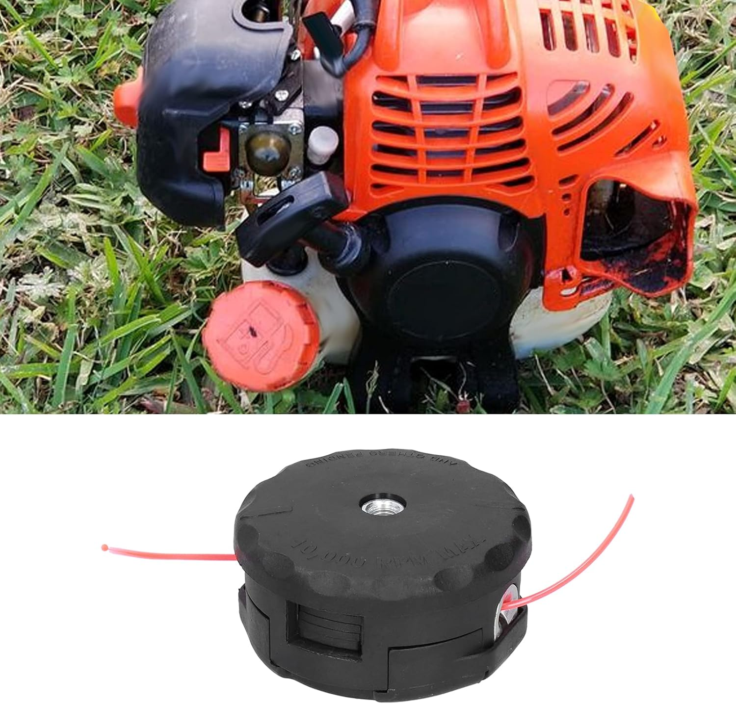 Ejoyous Trimmer Head Replacement Compatible, with Speed-Feed 400 Head/Srm-225/Srm-230/Srm-210, Material 3.94X3.94X1.97In for Garden/Agricultural Lawn Mowing image number 3