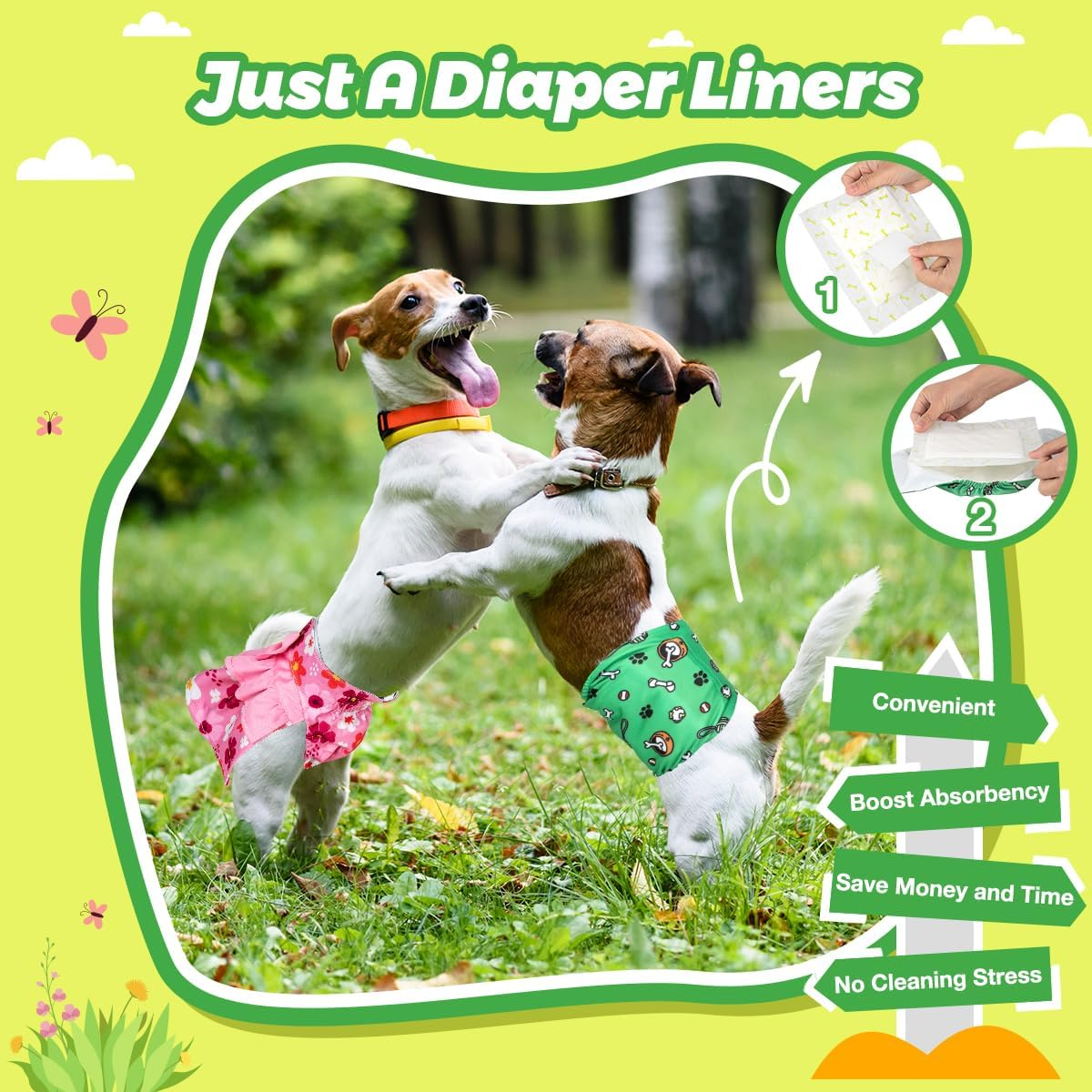 Dono Dog Nappies for Male and Female Dogs, Ultra Absorbent, Pack of 150 image number 4