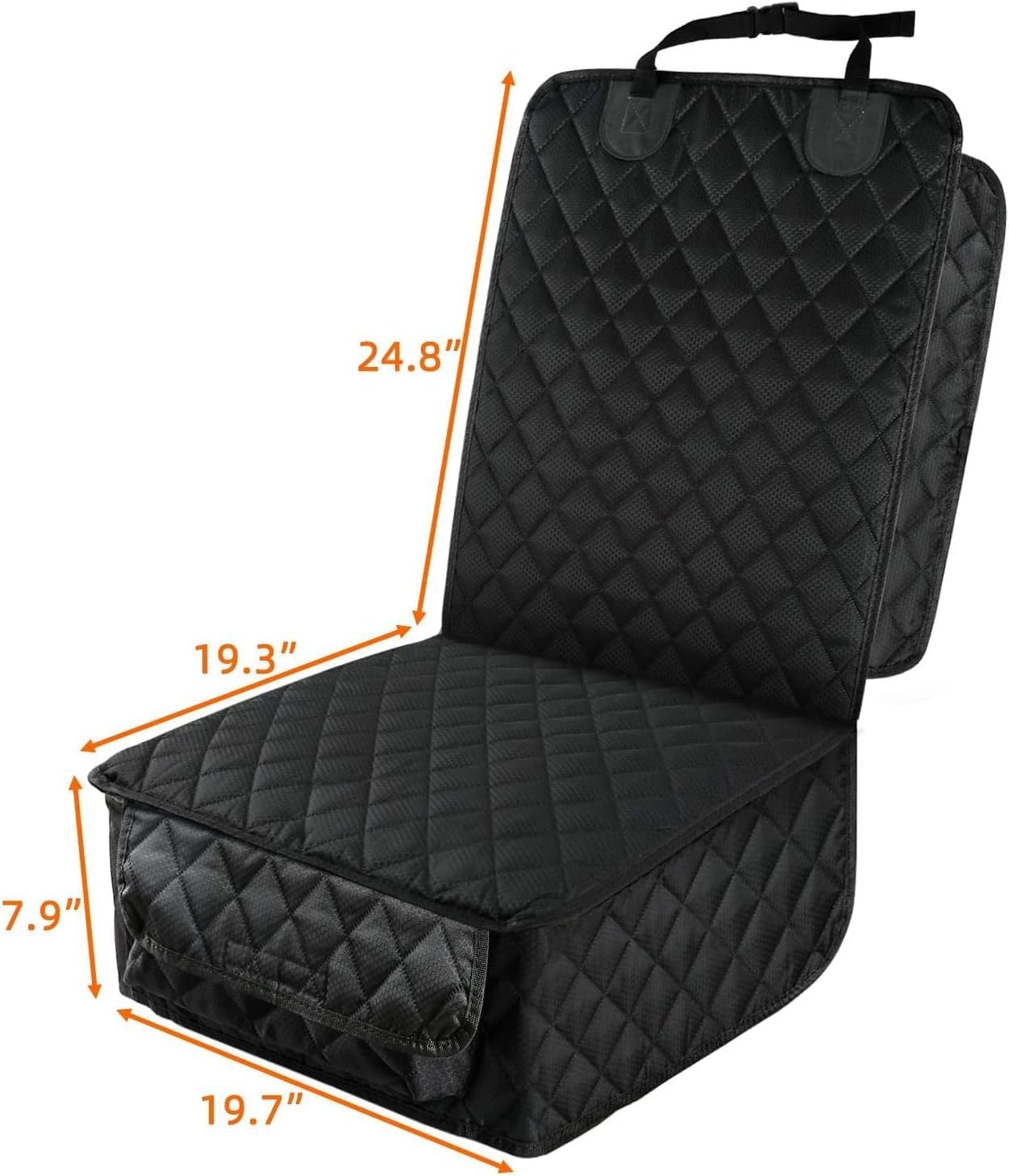 WOWBABEPETS Waterproof Front Seat Car Cover, Full Protection Dog Car Seat Cover with Side Flaps, Nonslip Scratchproof Captain Chair Seat Cover Fits for Cars, Trucks, Suvs, Jeep image number 4