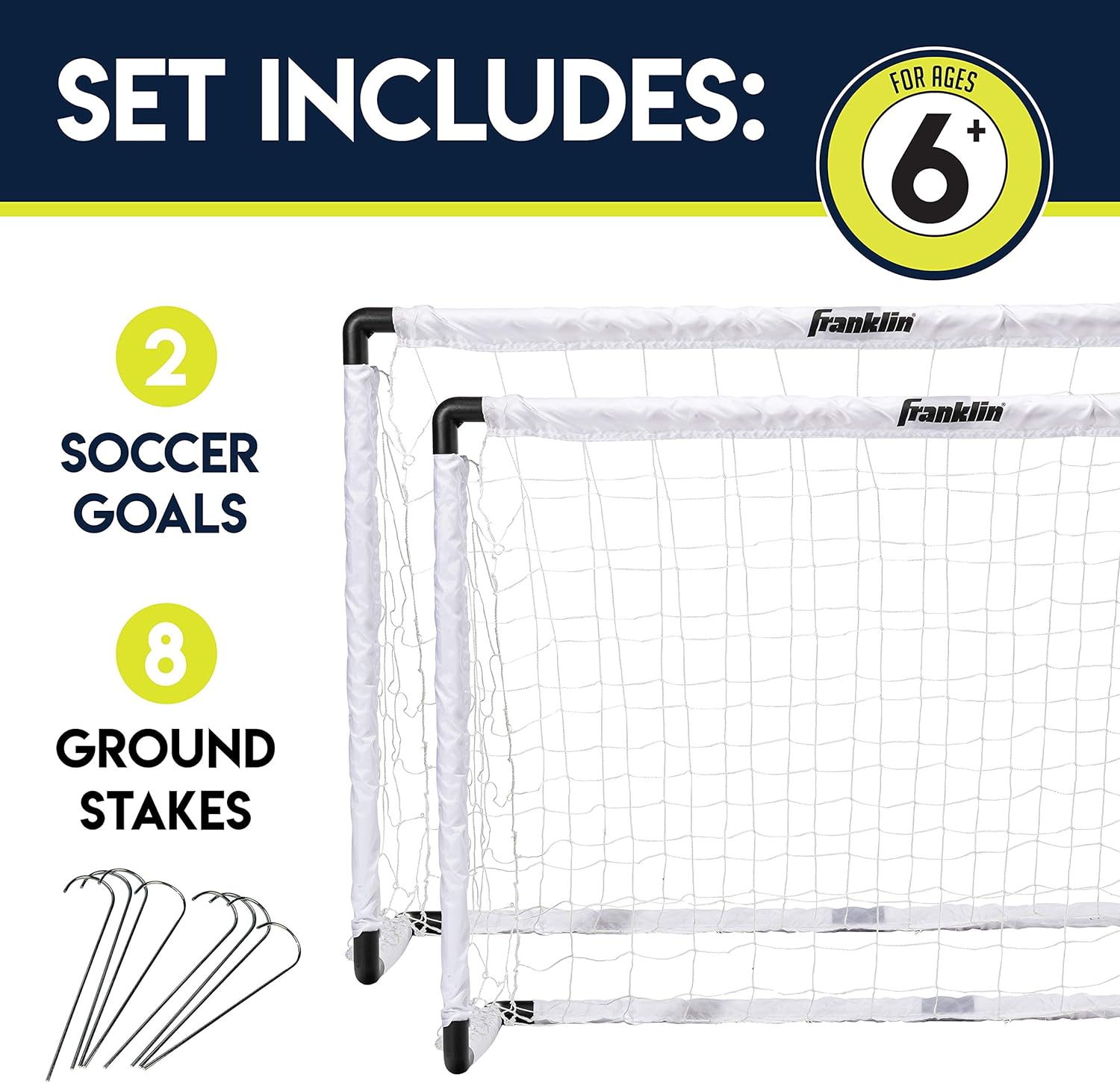 Franklin Sports MLS 2 Goal Set, 54-Inch image number 3