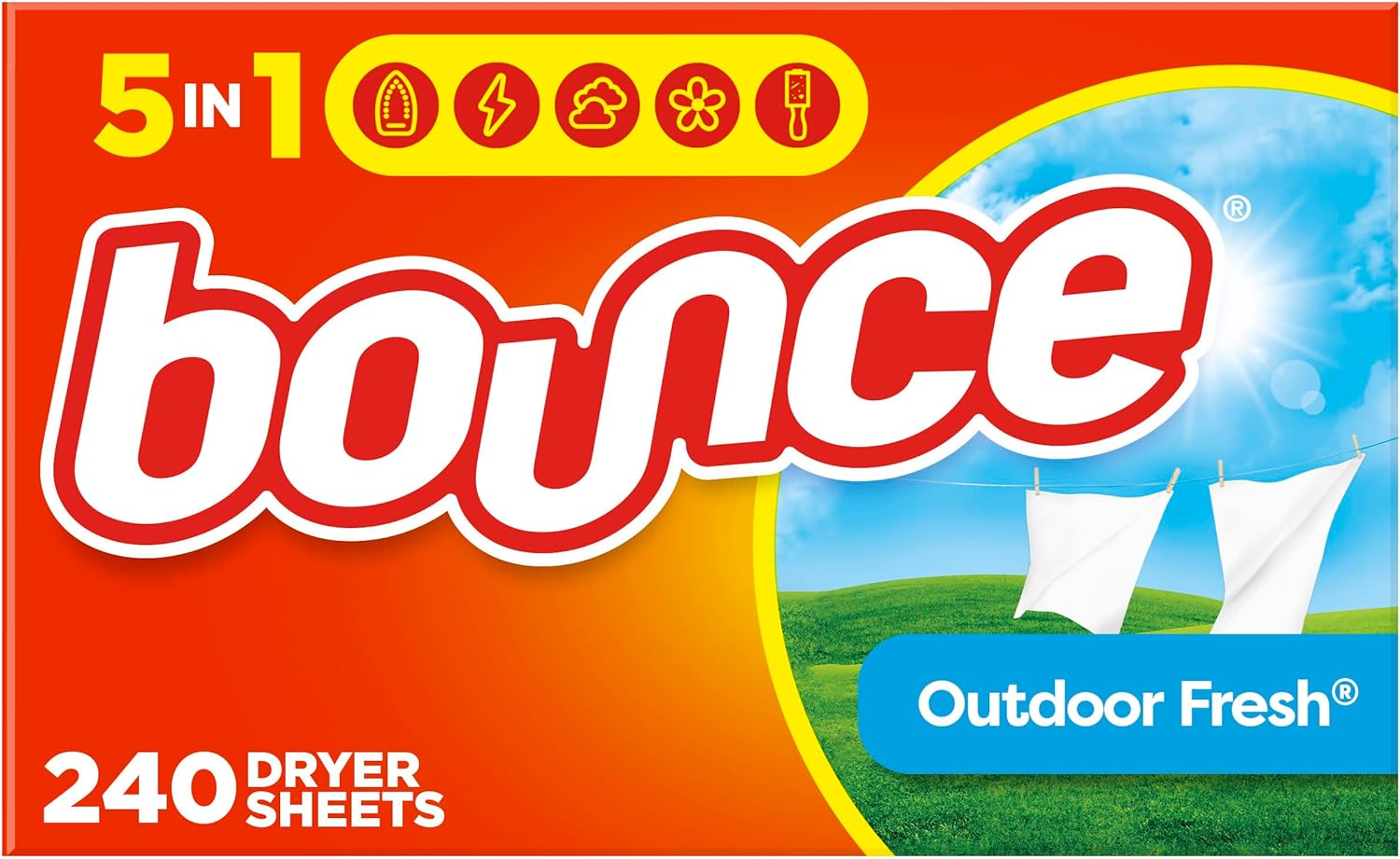 Bounce Fabric Softener and Dryer Sheets, Outdoor Fresh, 240 Count image number 5
