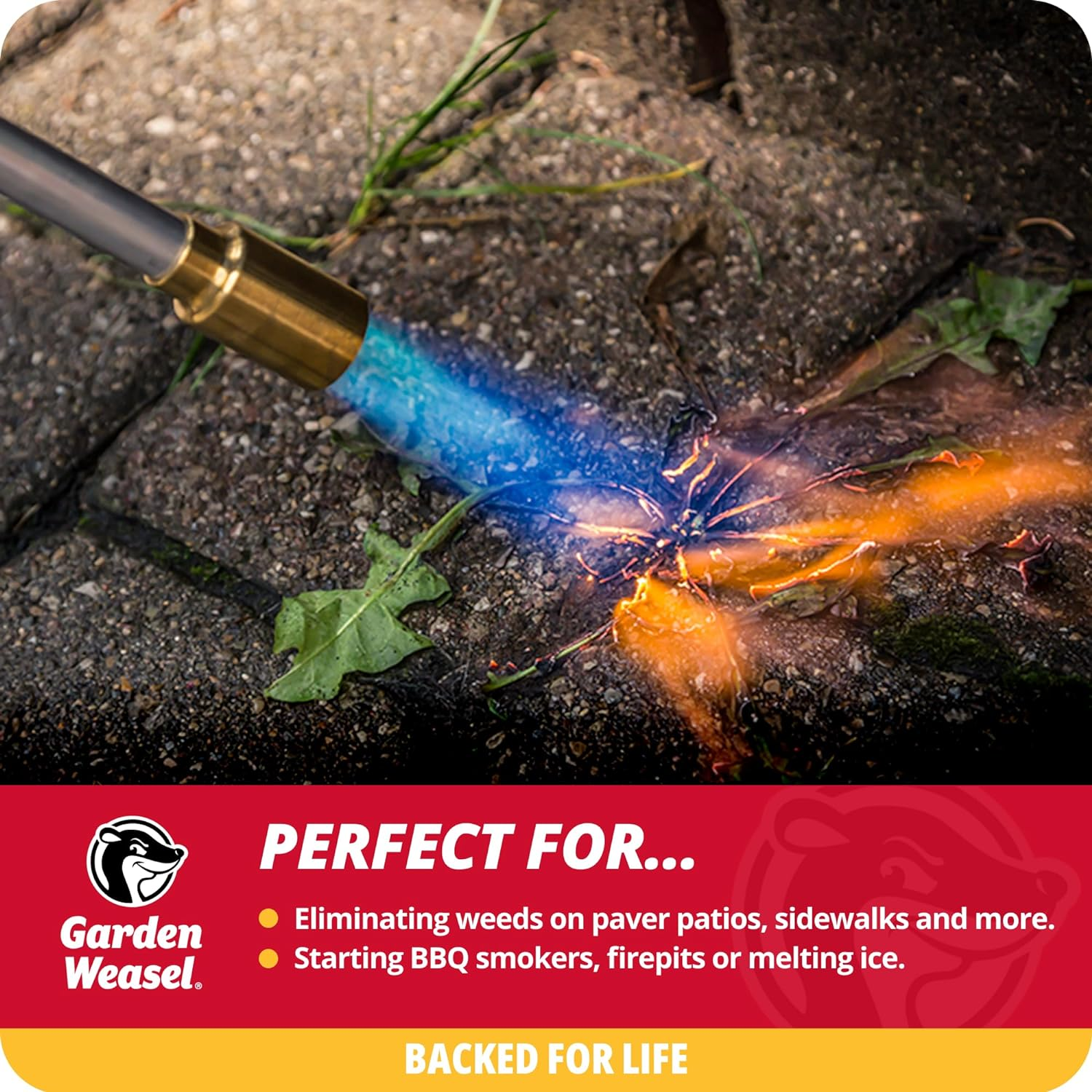 Garden Weasel Weedtorch | Weed Burner with Integrated Lighter | Propane Fire Starter, Torch for Weeds | 98007-A image number 1