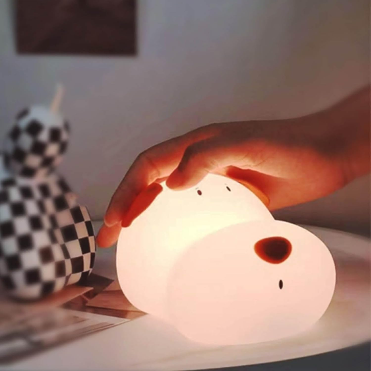 Cute Silicone Dog Night Light Color Changing Lamp for Kids Bedroom image number 3