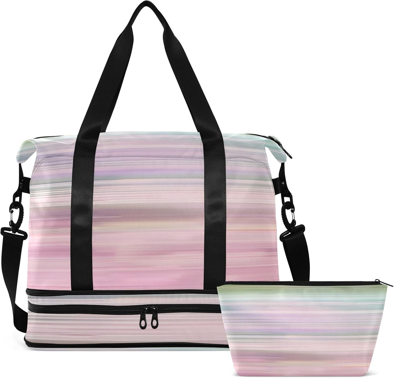 Gradual Change Gym Duffel Bag Travel Weekender Gear Bag with Toiletry Bag for Gym Foldable, Gradual Change, 1 Size image number 6