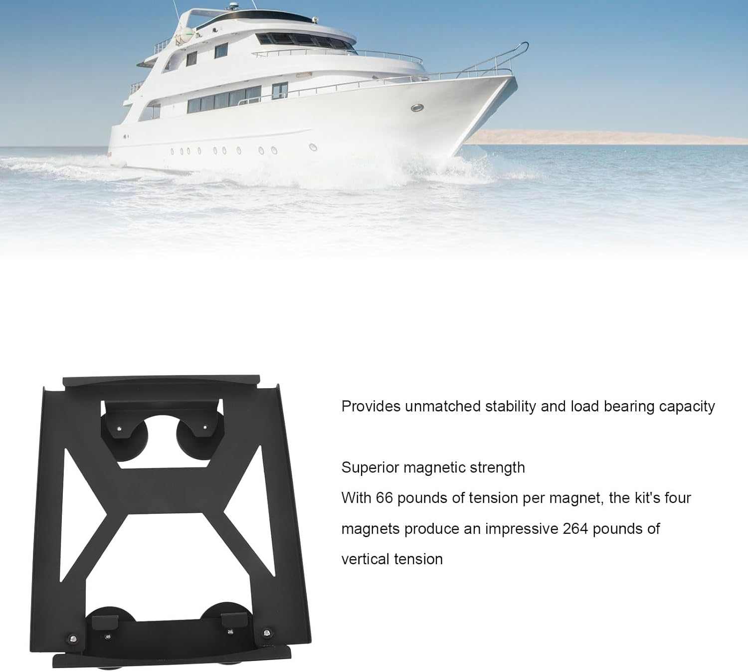 Mini Flat Mount Kit, 264 Pounds Mini Magnetic Roof Mount, Mini Car Mount, Quick Release Mini Mounting Kit for Rvs, Boat, Yachts, Trucks image number 5