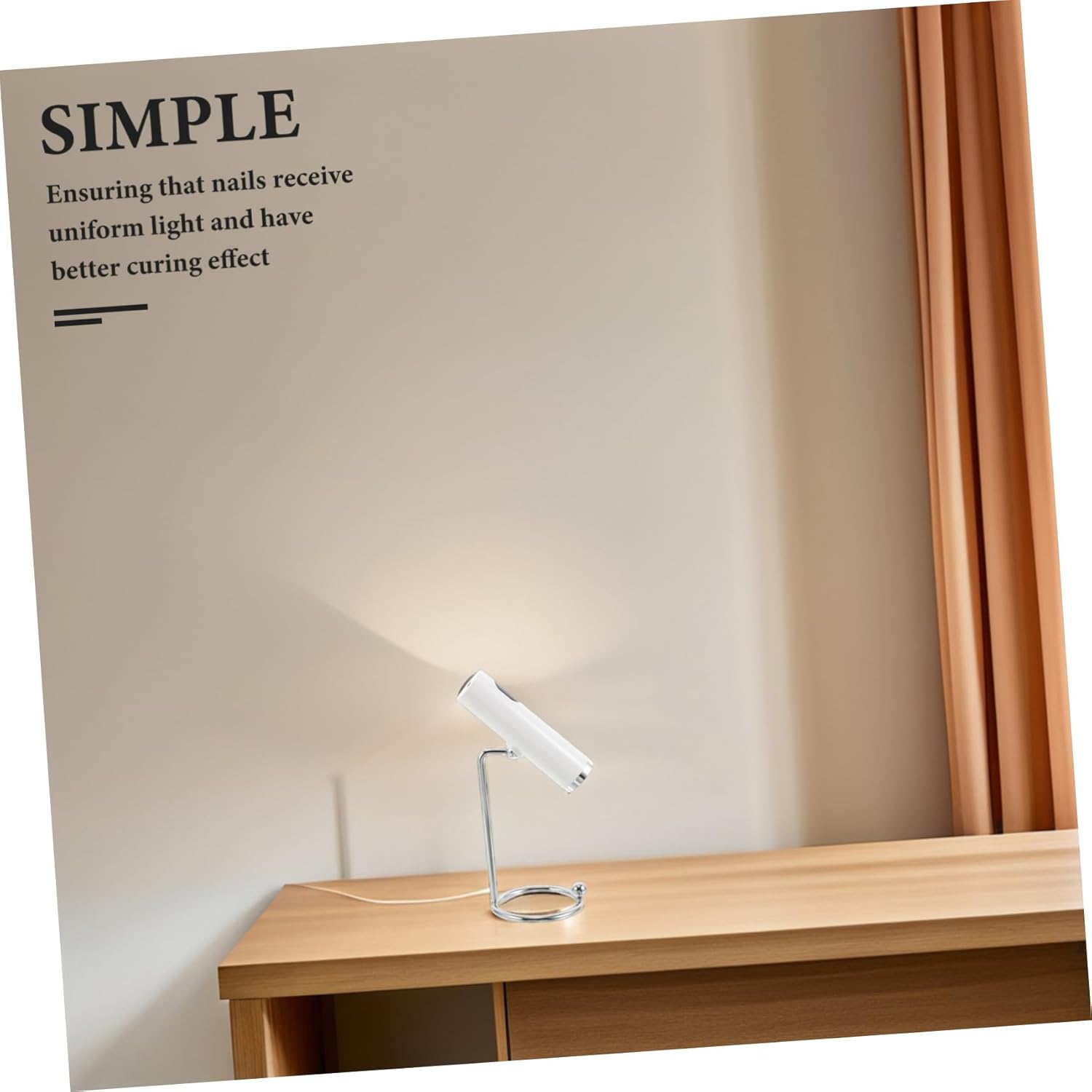 Beaupretty LED Nail Lamp with Stand Handheld UV Light Nail Lamp Flash Light Fast Curing for Home Manicure and Salon White image number 3