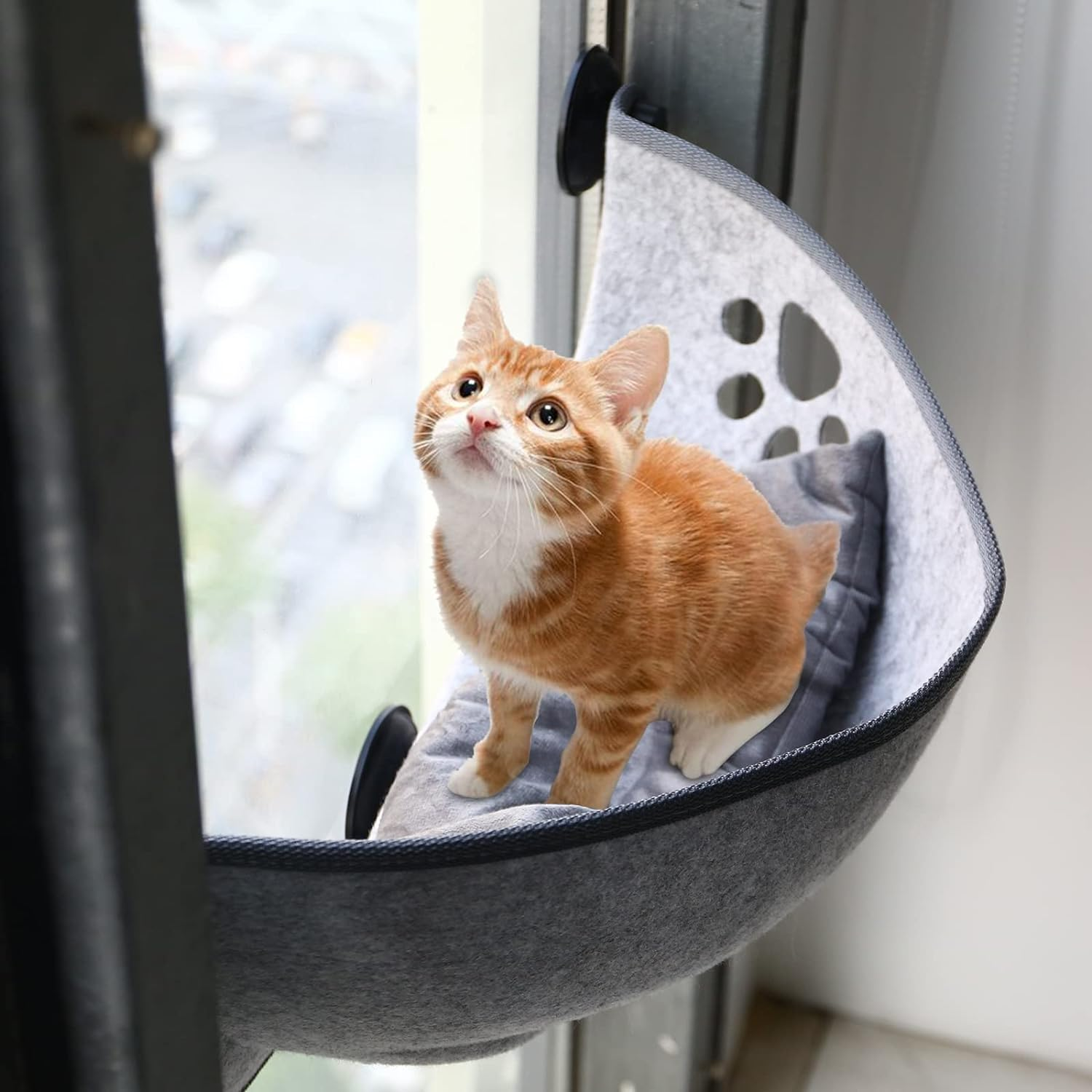 Cat Hammock, Cat Window Lounger, Cat Lounger Window, Cat Window Seats, Cat Hammock, Window Seat Hammock, Window Cat Bed image number 1