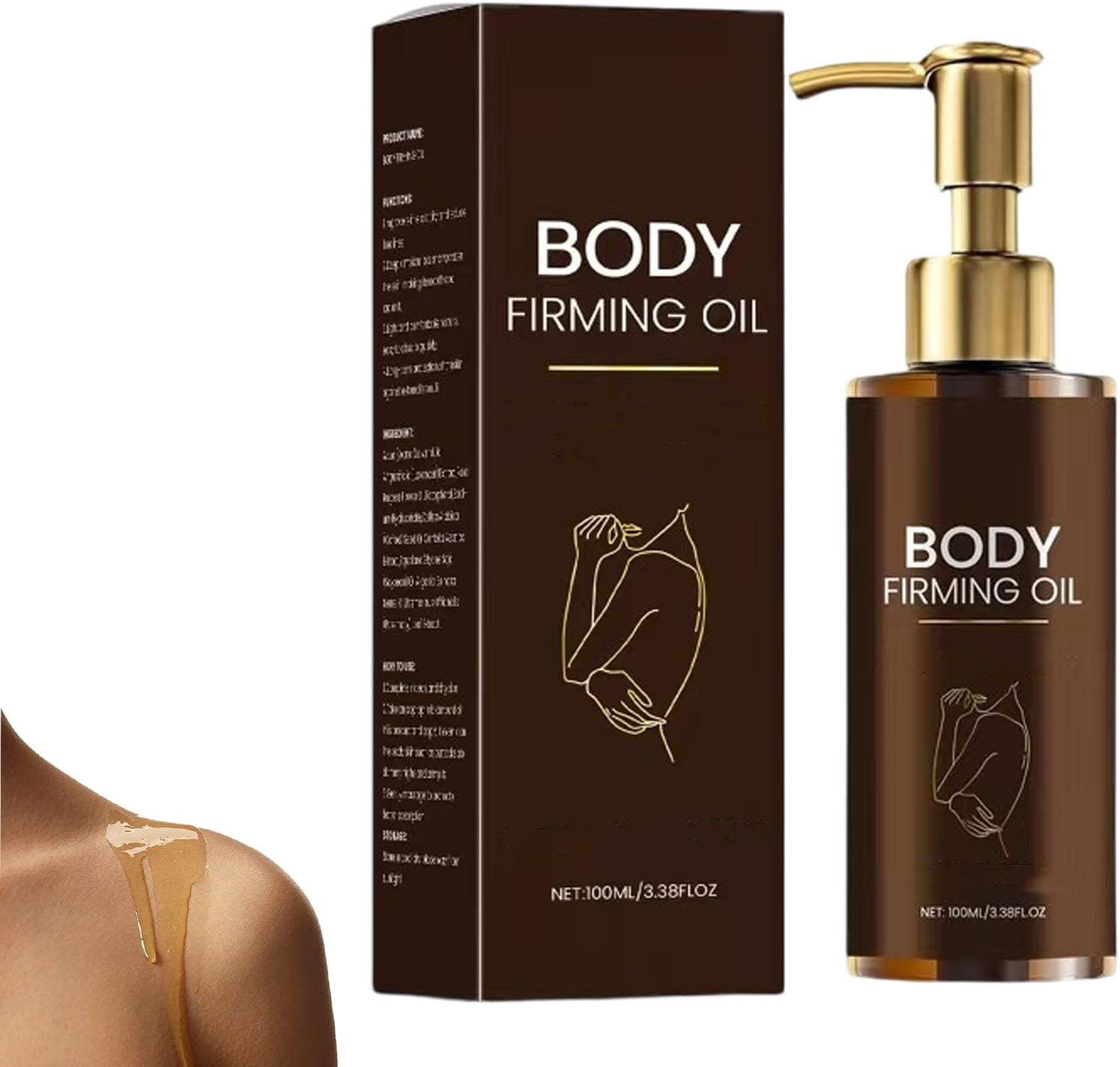 Magic-Body Firming Body Oil, Body Oil Skin Tightening, Hydrating and Firming Skin for Full Body Uses, Nourishes Skin, Reduces Fine Lines, Improves Elasticity (3PCS)