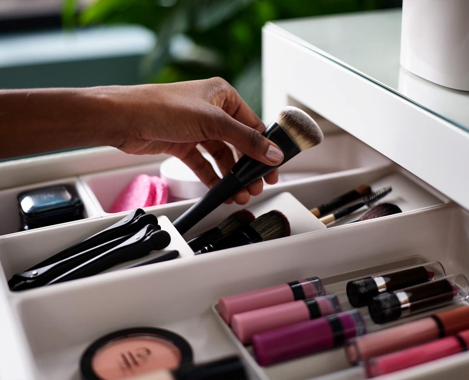 Joseph Joseph Viva - Modular 12-Piece Makeup Beauty Drawer Organiser Set, Storage Boxes Dividers for Makeup, Beauty Grooming Items, Cosmetics, Hair Accessories image number 5