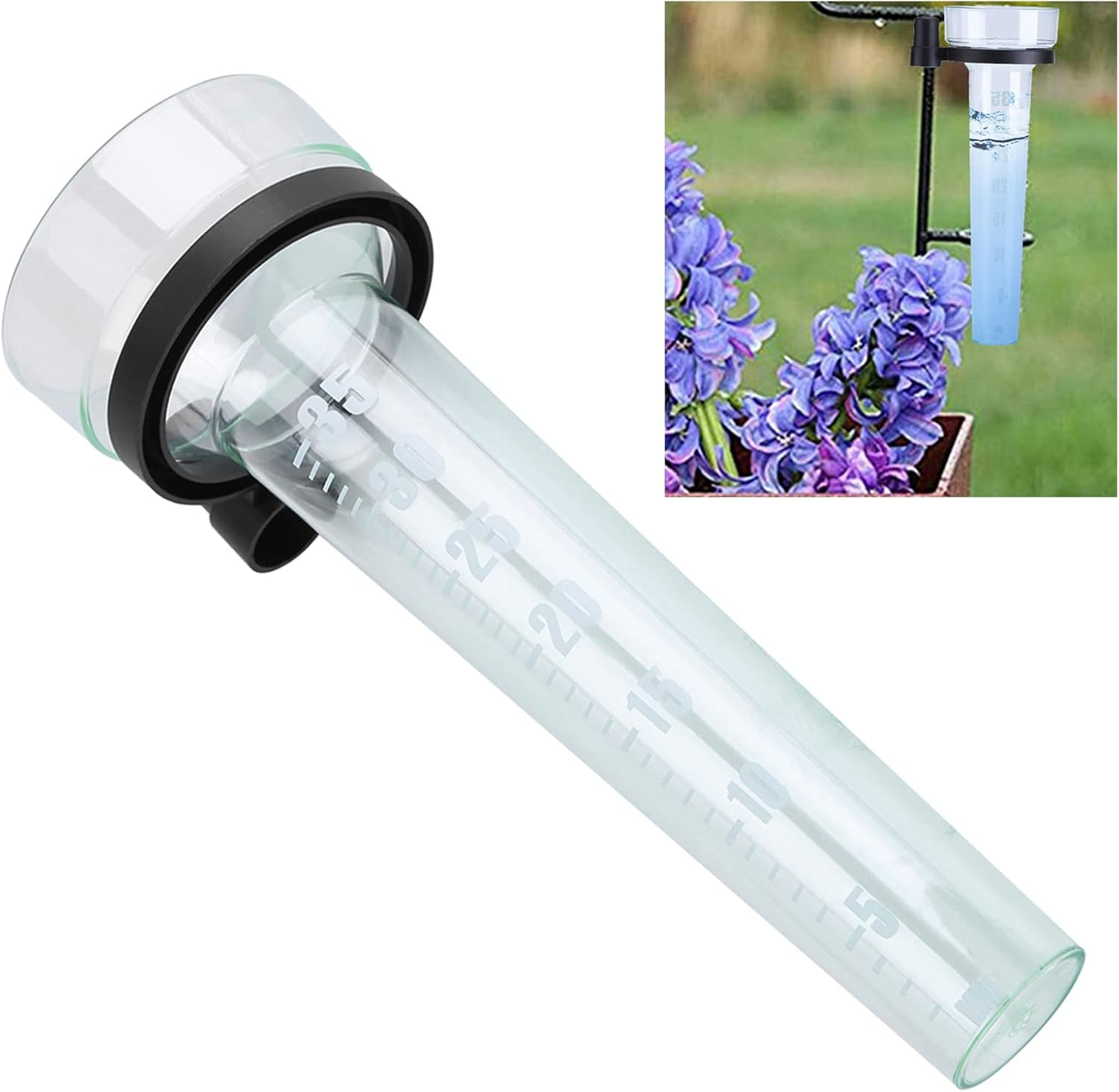 Outdoor Rain Tube Accurate Measurement 35Mm Capacity for Garden Improved Watering Rate Light Green Plastic image number 3