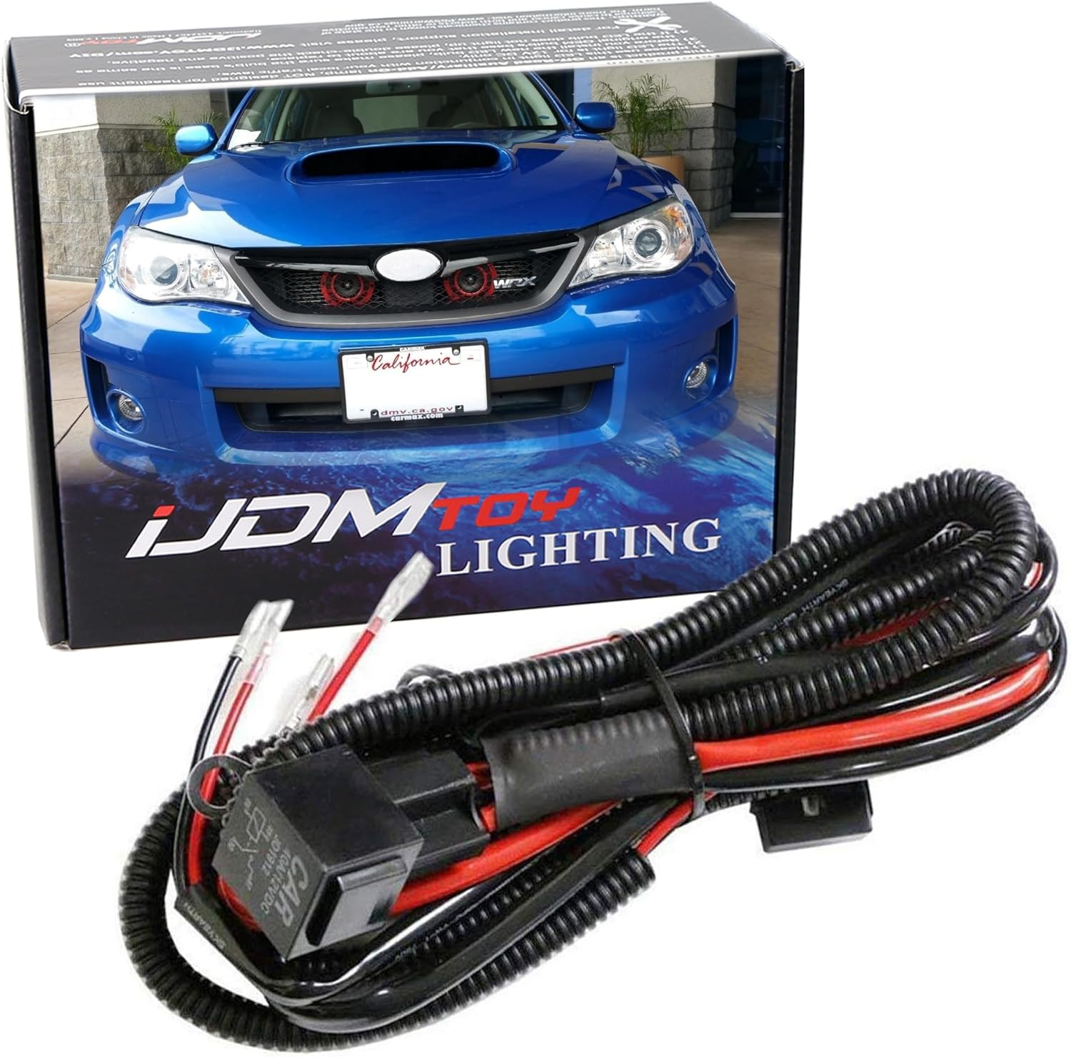 Ijdmtoy (1 12V Horn Wiring Harness Relay Kit Compatible with Car Truck Grille Mount Blast Tone Horns (Actual Horn Not Included) image number 4