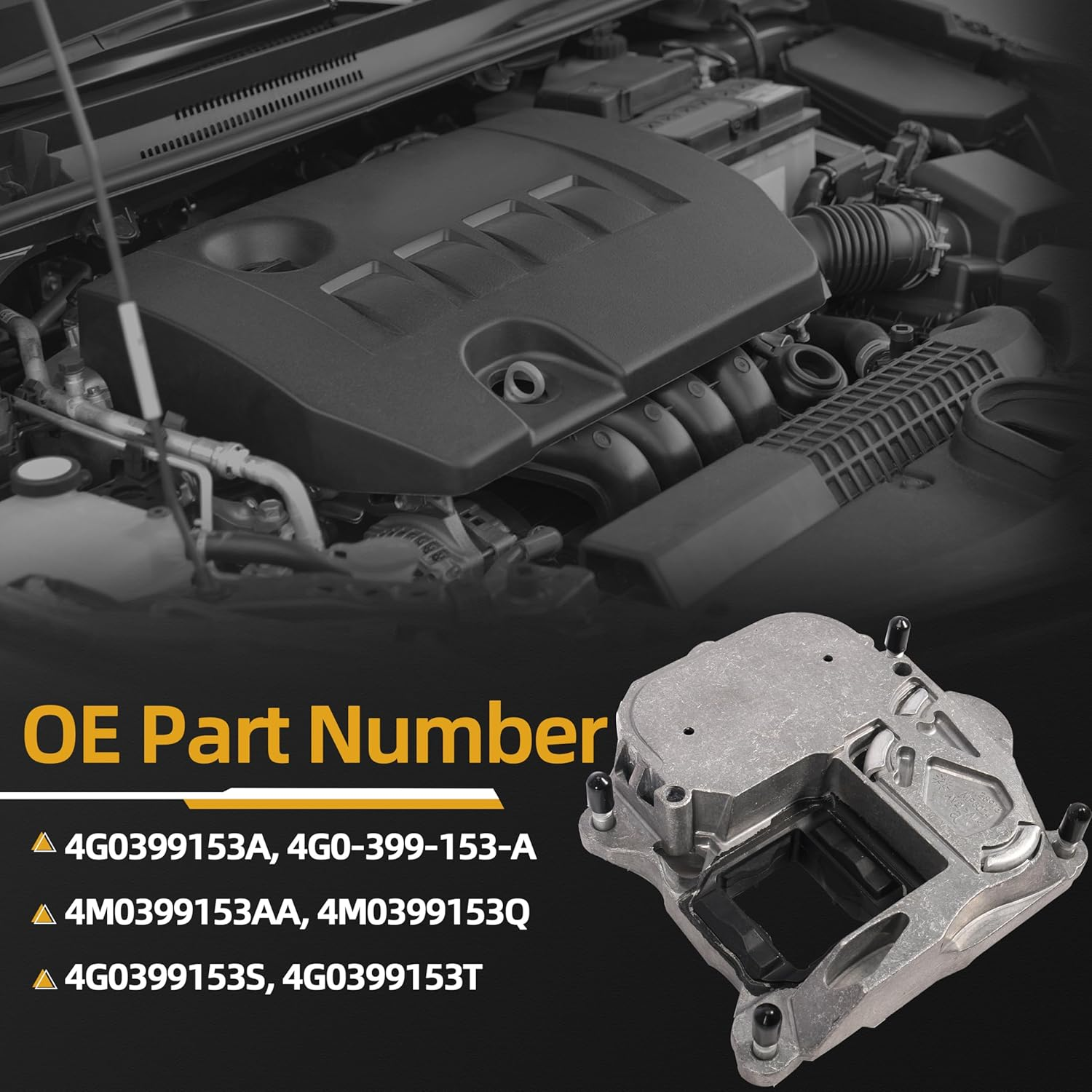 Automatic Transmission Mount Fit for Audi A6 A7 Quattro RS7 2012-2018, Auto Trans Mount Repalcement OE# 4G0399153A, 4M0399153AA, 4G0-399-153-A, 4M0399153Q, 4G0399153S, 4G0399153T image number 1