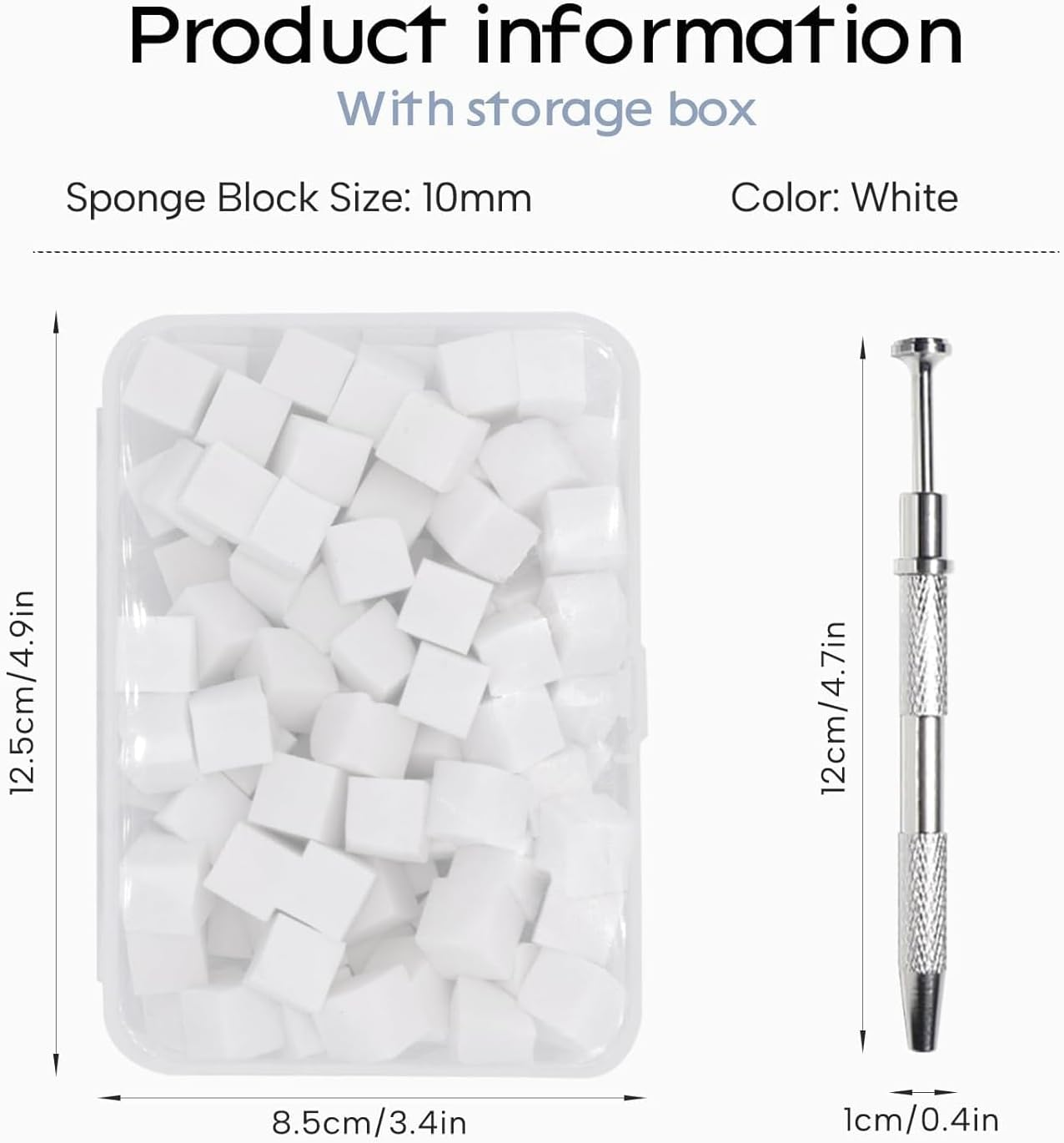 125 Nail Art Sponges and 4 Claws Nail Sponge Metal Gripper for Ombre and Gradient Nail Design, Nail Art Sponge Brush, Manicure Accessories for Nails, Nail Art Sponges for Baby Boomer Effects DIY image number 4