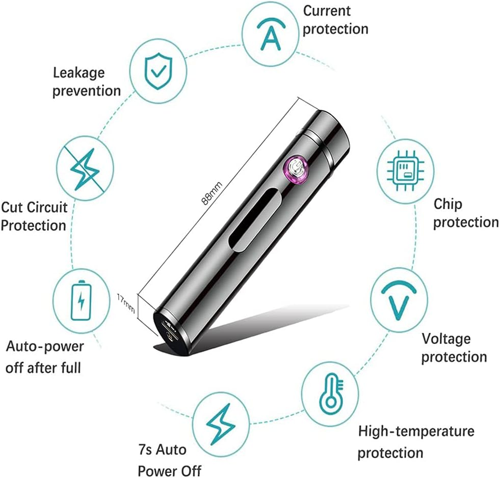 Nomel Double Arc Lighter, USB Rechargeable, Plasma, Metal, Black, Sleek, Modern, Classic, Portable, Electric Arc Lighter image number 1