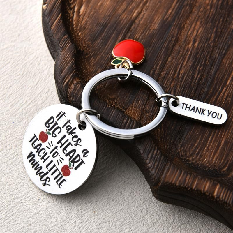 Preschool Teacher Appreciation Day Gifts for Teachers Special Teachers Thank You Gifts for Teacher Assistant Appreciation Keychain for Men Women It Takes a Big Heart to Teach Little Minds Keychain