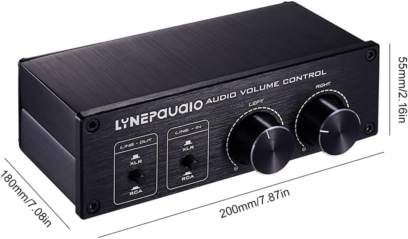 HIKOAN Passive Audio Volume Controller with Fully-Balanced & Single-Ended Mode XLR & RCA Interface for Home Stereo System Pre-Amplifier Speaker image number 2