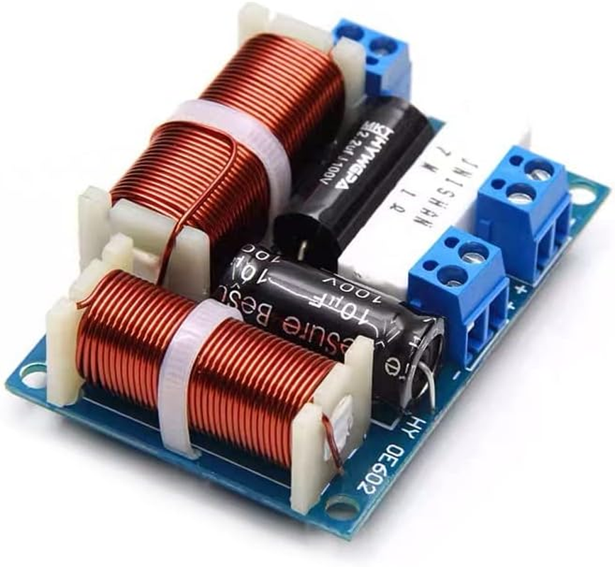 HOOCI 2PCS 2 Way 80W Speaker Treble Bass Frequency Divider Home Theater Hifi Stereo DIY Audio Crossover Filters image number 3