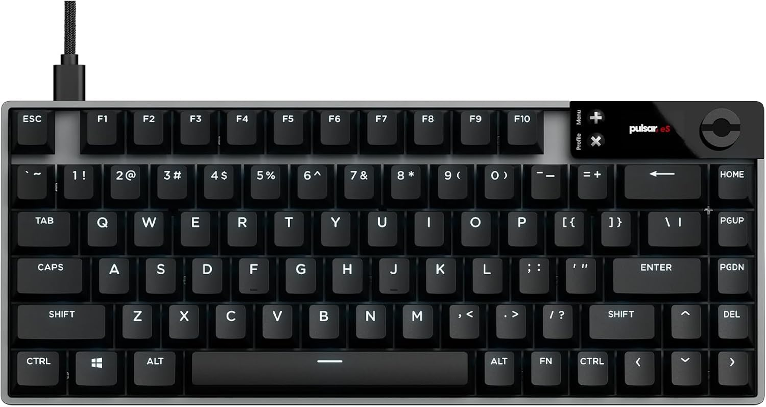 Pulsar Gaming Gears ES HE 70 Hall Effect Magnetic Gaming Keyboard, ANSI, English Layout, 79 Keys, Magnetic Switch, 8K Polling Rate image number 3