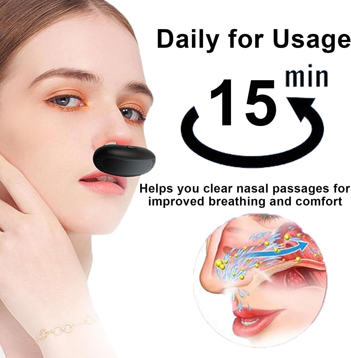 Respirelief Red Light Nasal Therapy Device, Respi-Relief Red Light Nasal Therapy Instrument, Red Light Nasal Therapy for Nose, Nasal Soothing Device image number 6