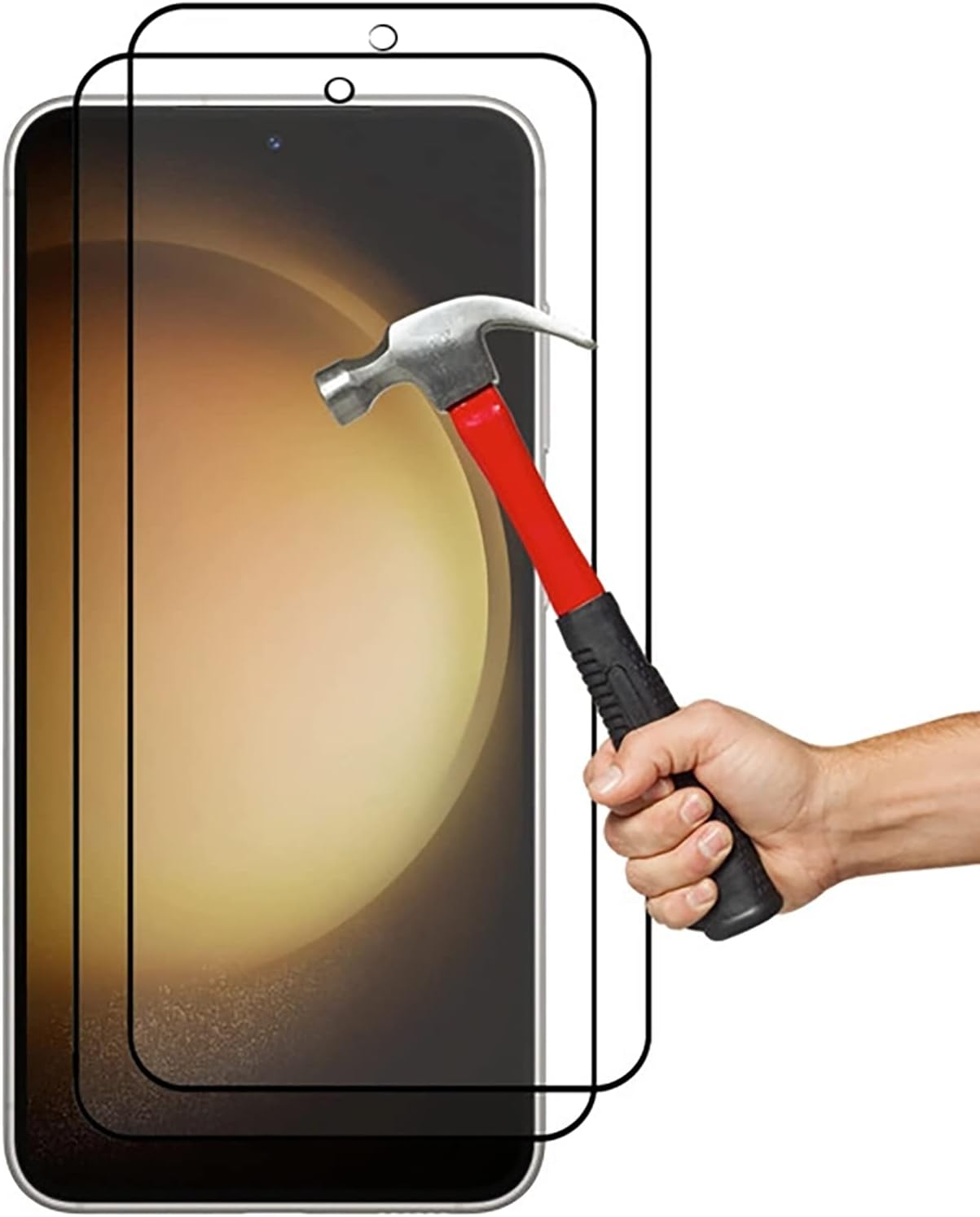 2Pcs Tempered Glass Screen Protector Phone Guard for Samsung Galaxy S23+ PLUS