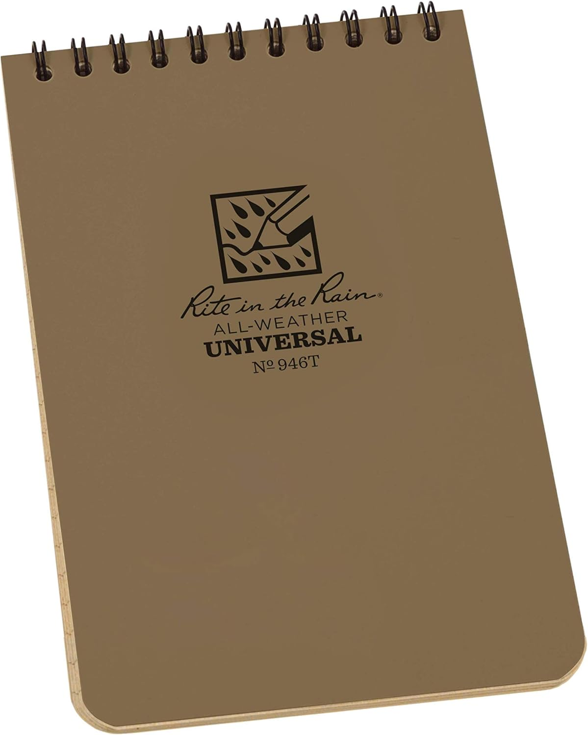 Rite in the Rain Weatherproof Top Spiral Notebook, 4" X 6", Tan Cover, Universal Pattern, 6 Pack (No. 946TL6) image number 5