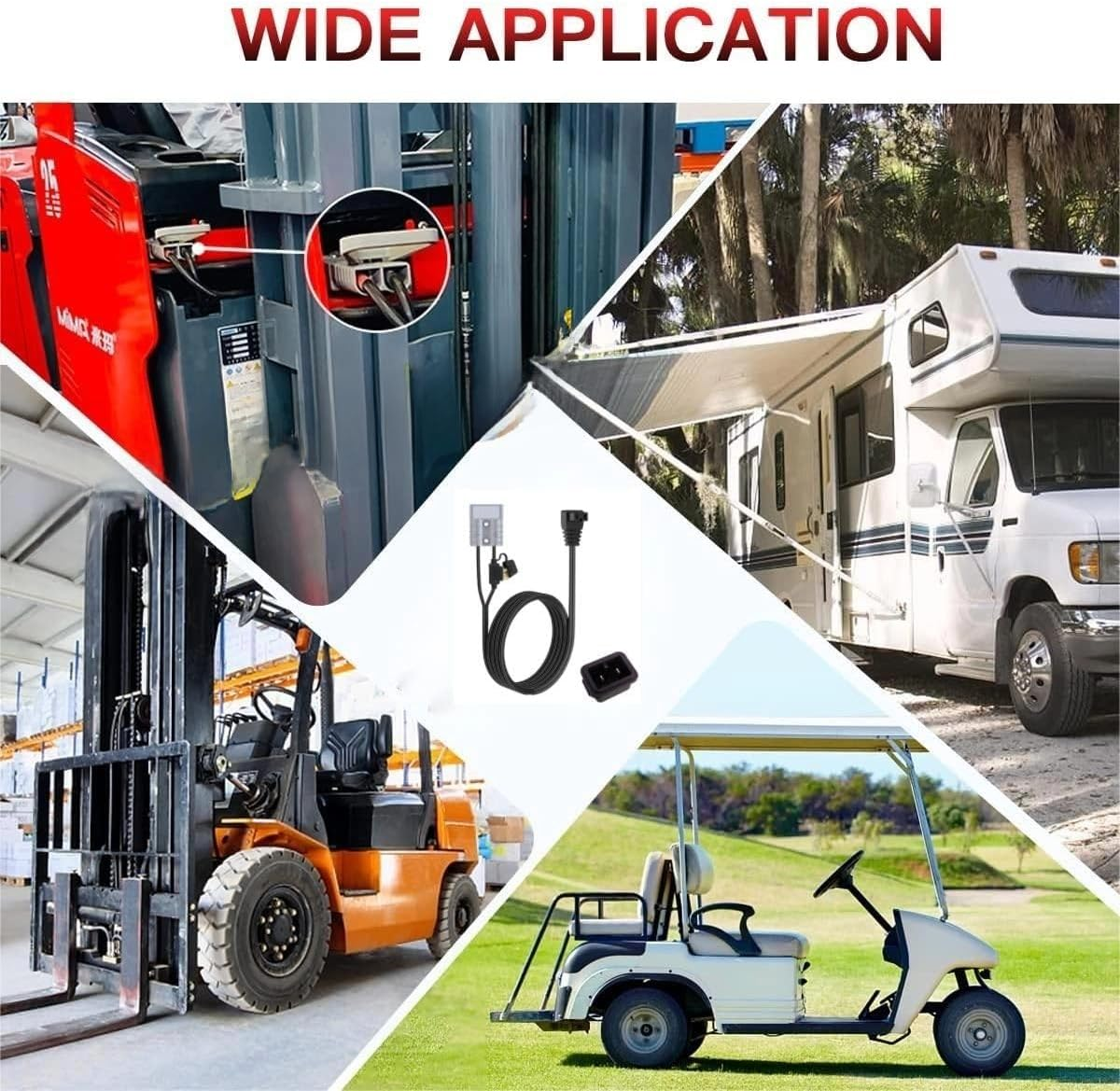 Anderson 50A Plug to Power Cord Cable for 12 Volt Refrigerator 12V Fridge Freezers RV Refrigerator Portable Refrigerator Portable Freezer Compressor Electric Cooler 1Pcs image number 5