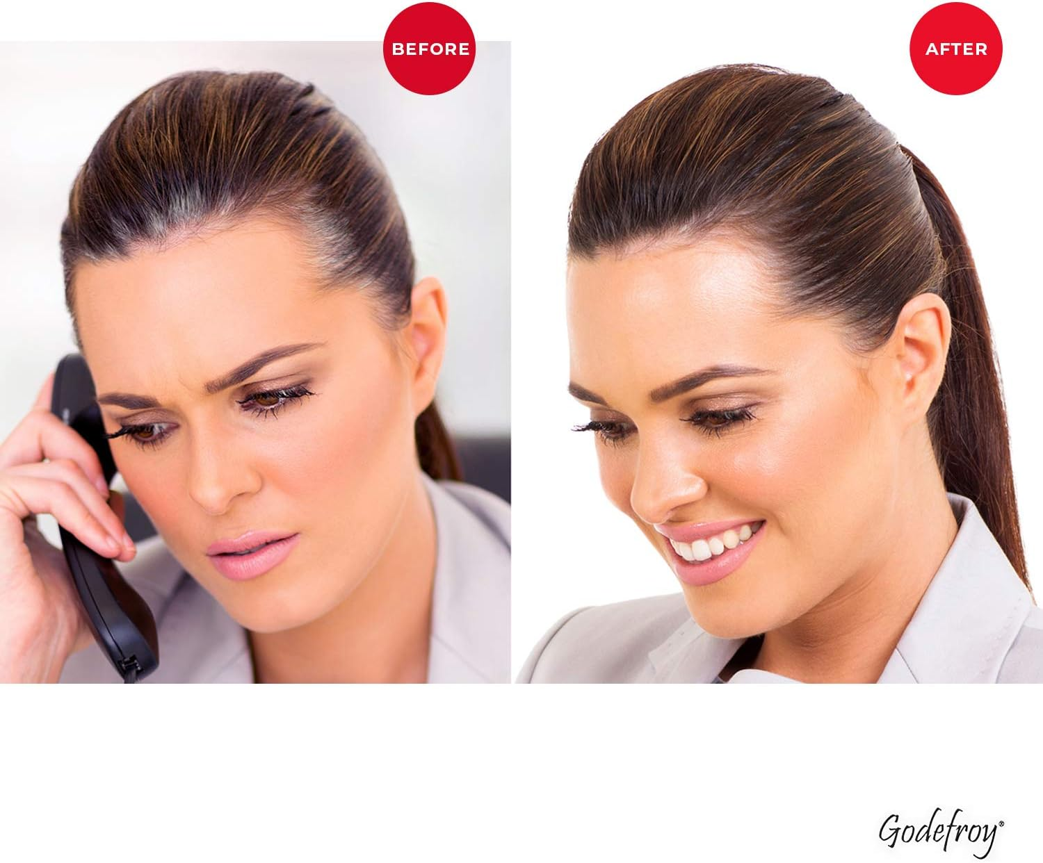 Godefroy Hair Color Tint Kit for 100% Gray Coverage, Medium Brown, 20 Applications, Long-Lasting Root Touch-Up for Men & Women, Pre-Measured Capsules, No Waste, DIY Salon-Quality Results at Home image number 6