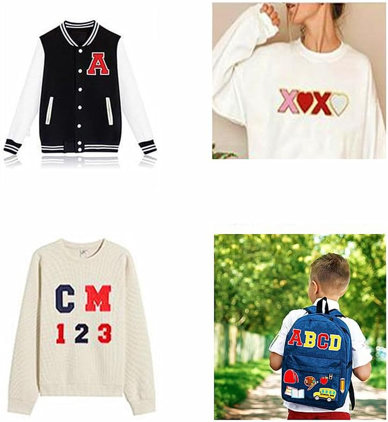 Embroidered Patches, Wanfoou 72Pcs Letter Patches,Iron on Letters and Numbers Patches,Numbers 0-9 Applique for Clothes,Embroidered Patch A-Z,Sew on Patches Applique for Clothes Shoes Hats Bag image number 3