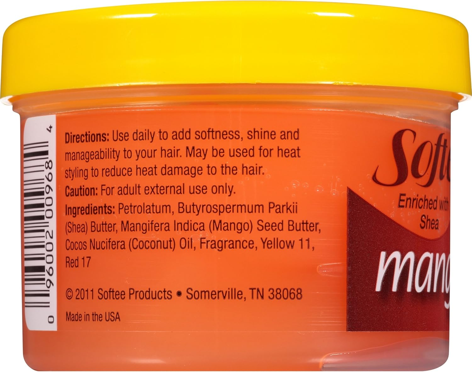 Softee Mango Shea Butter Daily Hair Dress, 3 Ounce Jar (1)