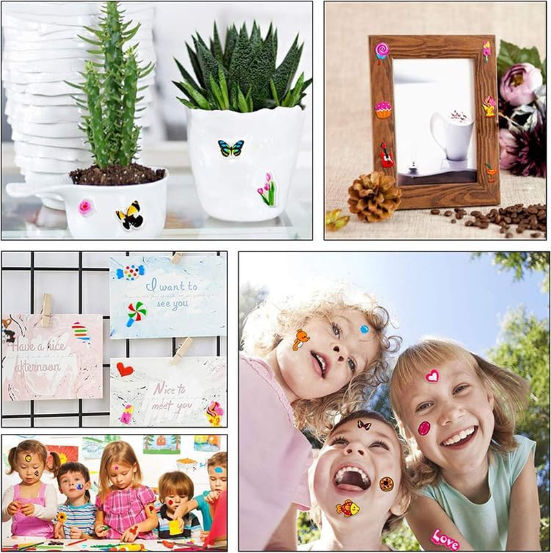 44 Sheets (1100+) Puff Stickers, Bulk Preschool Stickers for Rewards, Crafts, Scrapbooking Numbers and Letters Fish Vehicles Numbers Heart Fruit Dinosaur Butterfly Dessert Animals image number 6